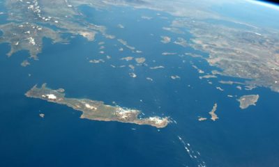 φωτογραφία της Κρήτης από το διάστημα